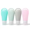 Garrafas de armazenamento penduráveis dispensadoras de silicone para sabonete corporal shampoo portátil para viagem loção cosmética garrafa recarregável