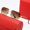 Moda carti top gafas de sol Nuevo corte sin montura Gafas de sol gafas poligonales pierna de hilo personalizada Marco óptico unisex con caja original