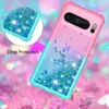 Gradient Quicksand Shockproof Cases For Iphone 15 Plus Pro Max Google Pixel 8A 8 Pro 7A Xiaomi 13T 13 Lite POCO F5 5G Glitter Heart Love Bling Liquid Soft TPU Phone Covers