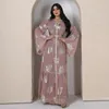 Ethnic Clothing 2023 Muslim Maxi Dress For Women Summer Jalabiya Dubai Moroccan Caftan Middle Eastern Clothes Elegant Print Abaya