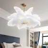 Pendant Lamps Modern Feather Lights For Home Art Living Room Decoration Bedroom Hanging Lamp Indoor Lighting Castle