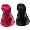 Silky Durag Hat Satin Elastic Hats Long-tailed Pirate Hat QMR18a