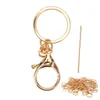 Keychains 50pcs/set Link Clasp Keychain Hook DIY Accessory Golden Extension Lobster For Car Key