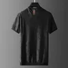 Herr-T-shirts DYXUE Brand Top Design Lyxig kortärmad T-shirt Trend Personlig Jacquardbroderi Europeisk Casual Dark stria 230706