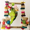 Large Bird Chewing Swing Toy Parrot Colorful Stand Playground for Medium, Large Macaw African Budgies Parakeet Agapornis Fischeri Cockatiel Sun Conures Lovebird