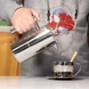 Koffiepotten French Press Koffiezetapparaat - Dubbelwandig 304 roestvrij staal - Houdt gebrouwen koffie of thee -3 maat met afdichtclip/lepel 230706