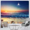 Arazzi Decorazione della casa con alba al mare, arazzo artistico, decorazione bohémien, decorazione da parete con scena