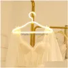 Cintres Racks Creative Led Cintre Neon Light Ins Lampe Proposition Robe Romantique Vêtements Décoratifs-Rack T9I00950 Dro Dh8Fp