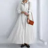 Etnische Kleding Moslim Abaya Gestreepte Revers Femme Zak Eenvoudige Losse Casual Lange Shirt Jurk Caftan Kaftan Elegante Vestidos Ramadan