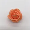 Flores decorativas de espuma de rosa artificial, cabeza de flor falsa de larga duración, hecha en casa, única, decoración para fiesta de bienvenida de bebé DIY de 3,5 cm