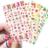 Stickers Decals 3D Fruits For Nails Watermelon Lemon Stberry Design Summer Adhesive Sliders Manicure Accessory Drop Delivery Healt Dhsbw