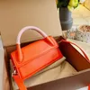 2023 Bolsas BAMBINO bolsas de grife bolsa de luxo a bolsa feminina bolsa baguete Moda telefone crossbody alta qualidade aba laranja verde quadrado bolsa crossbody bolsas bolsa