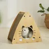 Cat Nest, Corrugated Cat Scratcher Lounge Cat Bed Cat House With Cushion For Grinding Claws Rest And Sleeping