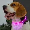 Воротники собачьего воротника светодиодного светодиодного воротника в ночной анти-лосс USB перезаряжается
