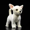 Gevulde Pluche Dieren 25 cm Levensechte Chihuahua Hond Knuffels Schattige Hond Puppy Knuffel Poppen Zachte Echte Leven Chihuahua Speelgoed voor Kinderen Geschenken L230707