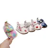 Спортивная обувь против скольжения хлопковые повседневные кроссовки Baby Boy Girl Print Toddler Soft Saled First Walkers
