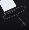 Neue stilvolle Kreuz-Anhänger-Halskette für Frauen, klassischer Schmuck, Halsketten, schwarze Kristallkette, Party, Hochzeit, Schmuck, Liebhaber-Geschenk