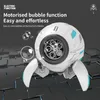 Nieuwigheid Games Automatische Bubble Machine Blower Mini Mech Zeep Water Bellen Maker Outdoor Verjaardagsfeestje Kinderen Speelgoed Met Muziek Licht 230706