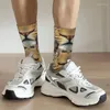 Chaussettes pour hommes visage léopard africain Po hommes femmes équipage unisexe amusant motif Animal mignon printemps été automne hiver robe