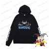 Sweats à capuche pour hommes Sweats Rhude Terry Hoodie Hommes Femmes 1 1 Haute Qualité Tissu Lourd Surdimensionné Château Imprimer Streetwear Rhude Pull T230707