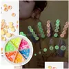 Nail Art Décorations Ab Cristal Strass Divers 3D Papillon Résine Rose Fleur Ornements Naturel Shell Flakes Métal Drop Delivery Dhtxx