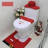 Toilettensitzbezüge Weihnachtsbezug-Set Heimgebrauch Szenenlayout Festival Ornament Tankdekor Teppich Weihnachtstoiletten Typ 1