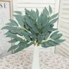 Decorative Flowers 1-3pc Willow Leaf Silk Artificial Green Plant Eucalyptus Home Decoration Fake Garden Theme Supplies