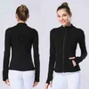 Fitness Femmes Veste De Sport Top Col Montant Demi Fermeture À Glissière À Manches Longues Serré Yoga Chemise Gym Pouce Athtic Manteau Gym Vêtements en gros 2023Nouveau