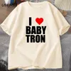 メンズ Tシャツ I LOVE BABYTRON Tシャツ男性ラッパー Tシャツ Shittyboyz ストリート原宿綿ユニセックスカジュアル半袖 Tシャツ Y2k 特大 230707