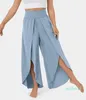 Zomermode alles-in-één hoge taille open hoge vorkbroek losse casual broek yogabroeken