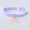 Hundhalsband Breakaway-katthalsband Lila Söt Rosa Säkerhet Mjuka presenter Quick Release Kattunge Justerbart hänge Valp Cherry Starry Sky