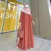 Etnische Kleding Abaya Voor Vrouwen Moslim Bescheiden Lange Mouw Maxi Jurk Turkije Arabische Islam Rits Casual Dubai Eid Party Jilbab vestidos Gown