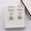 Elegant Fashion Dangle Stud Geometric Famous Women Rhinestone Earring Wedding Party Jewerlry 12style