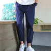 Męskie spodnie Chic Cotton Linen Męskie spodnie dresowe Street Style Casual Duży rozmiar Luźna, elastyczna talia Wygodne spodnie Sportowe męskie spodnie