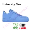 2023 Designer Low Cut 1 Męskie buty do biegania Fashion Skateboard AF 1 One University Blue Silk Game Royal Sail Ambush Pine Green Tiffany Damskie Sneakersy Buty sportowe na platformie