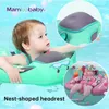 Sand Play Water Fun Mambobaby Solid Non-inflatable Baby Swimming Float With Canopy born Lying Ring Pool Toys Infant Swim Trainer Floater Dropship 230706