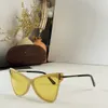 Modische Tom-Sonnenbrille, weibliche Designer-Katzenaugen-Farbverlaufsbrille, Blech, UV-beständige Sonnenbrille 0767