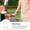 BBQ Grills 2 Pcs Bbq Skewers Grill Outdoor Shish Sticks Meat Fork Kebob Stick Metal Stainless Steel Barbecue 230706