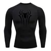 Men's T Shirts Compression Shirt T-Shirt Long Sleeve Black Top Fitness Sunscreen Second Skin Quick Dry Breathable Casual 4XL