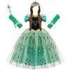 Meisjes Jurken Anna Jurken Kinderen Prinses Jurk Meisje Cosplay Kostuum Kinderen Zomer Kleding Halloween Verjaardag Carnaval Robe Party Vermomming 230706