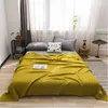 Blankets Summer Waffle Plaid Cotton Bed Blanket Throw Thin Quilt Knitted Bedspread Home El Coverlets Green Pink