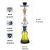 21.6inches Hookah Set Verre métal Style de luxe léger Verre Shisha Beaker Fumer Nouveau sur le marché chicha Cigarette Filtre Arabian Oil Rigs Designer