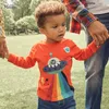 T-shirts Little maven Baby Boys T-shirt de mangas compridas Luminous Cotton Cartoon Dinosaur Shirt Fashion Tops for Kids 2-7 year 230707