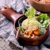 الأوعية Beech Bowl Kimchi/وجبة خفيفة خاصة/سلطة/حلوى يابانية أدوات المائدة الإبداعية مع مقبض مصنوع يدويًا