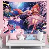 Tapestries söt tjej anime bakgrund trasa tapestry dekoration vacker flicka sovsal vägg hängande kanelrulle