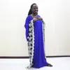 Abbigliamento etnico Dashikiage Abito in pizzo africano con maniche a pipistrello Abito da sera musulmano Mama Party