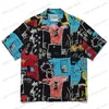 Camicie casual da uomo Graffiti WACKO MARIA Camicia Uomo Donna 1 1 Migliore qualità Camicie oversize Hawaii Tees abbigliamento uomo T230707