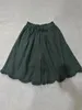 Women's Pants Summer Lace Up Elastic High Waist Split Wood Ear Edge Cotton Wide Leg Solid Color Women Y2k Skirt Mujer