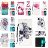 3D Schedel PU lederen portemonnee hoesjes voor iPhone 15 14 Plus Pro 13 12 11 XS MAX XR X Zeebloem Kant Vlinder Eenhoorn Flip Cover Boek Credit ID-kaartsleuf Pouch Portemonneeriem