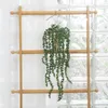 装飾花 2 ピース/セット人工植物偽温熱ホーム鉢植え草葉グリーン装飾